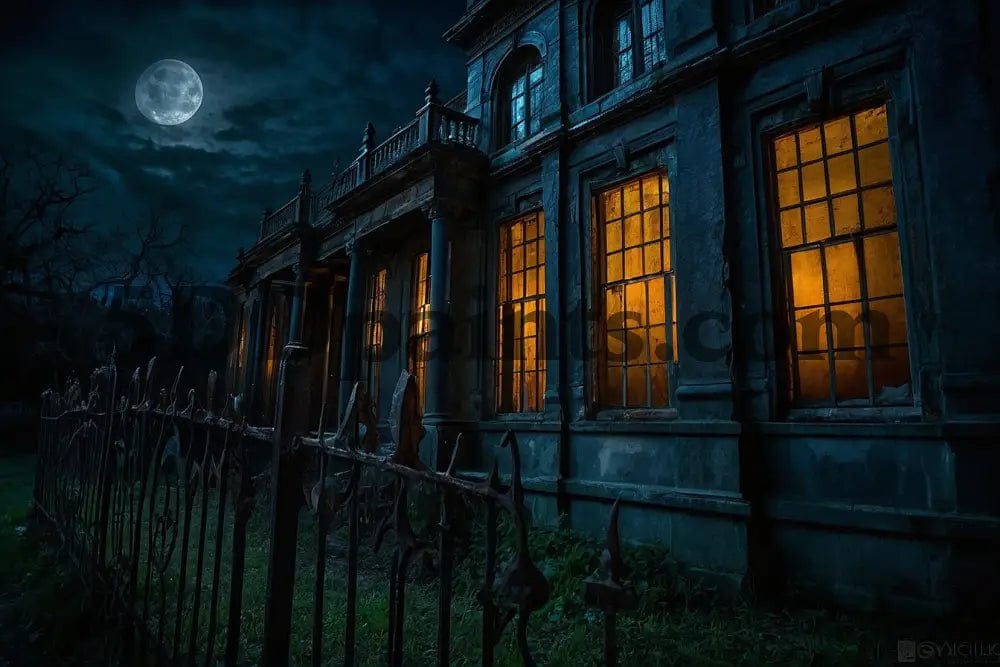 Amazello decoration 5D Diamond Painting Haunted House **Exclusive Collection**