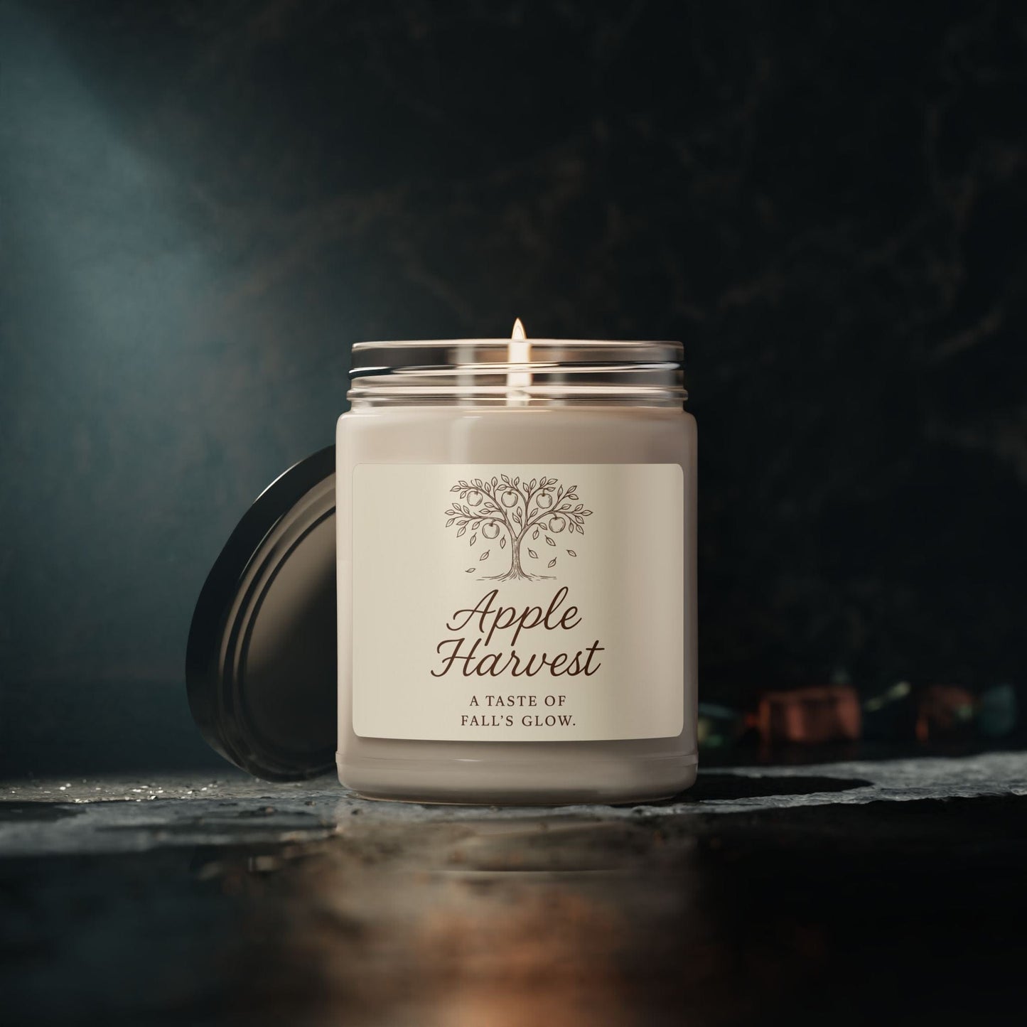 Printify Home Decor Apple Harvest / 9oz Apple Harvest Scented Soy Candle - 9oz | A Taste of Fall's Glow