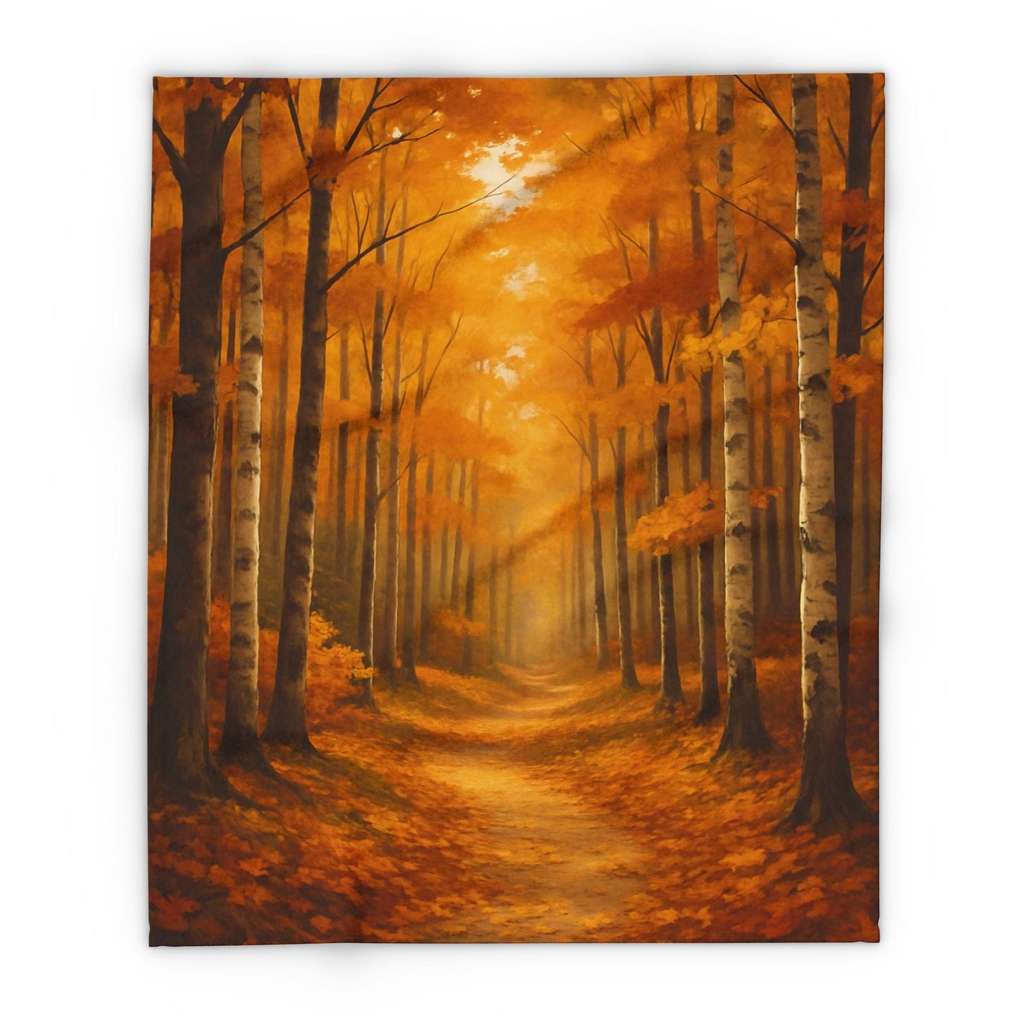 Printify Home Decor 50" × 60" Autumn Forest Arctic Fleece Blanket - Cozy Fall Decor