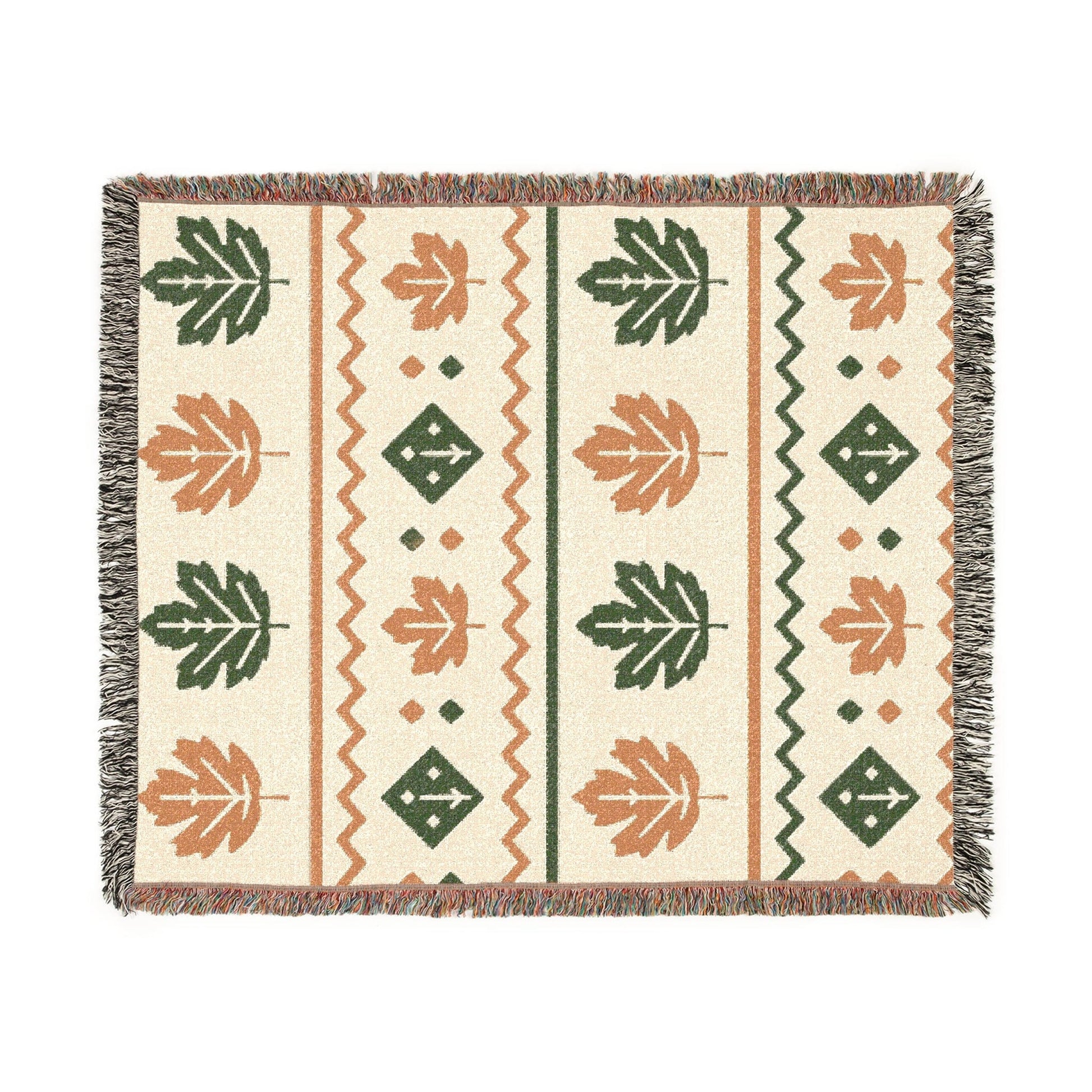 Printify Home Decor Artwork / 60" × 50" Autumn Leaves Woven Throw Blanket – Cozy Fall Home Décor