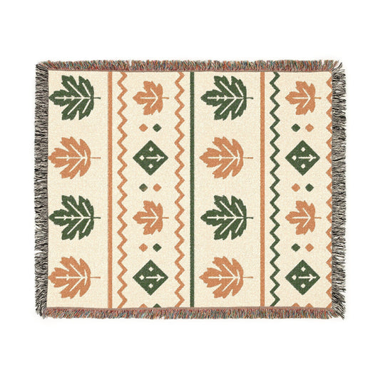 Printify Home Decor Artwork / 60" × 50" Autumn Leaves Woven Throw Blanket – Cozy Fall Home Décor