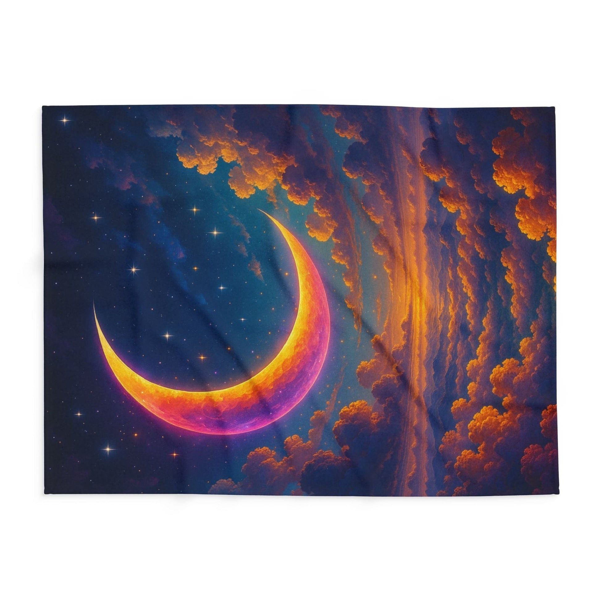 Printify Home Decor Celestial Moon Arctic Fleece Blanket