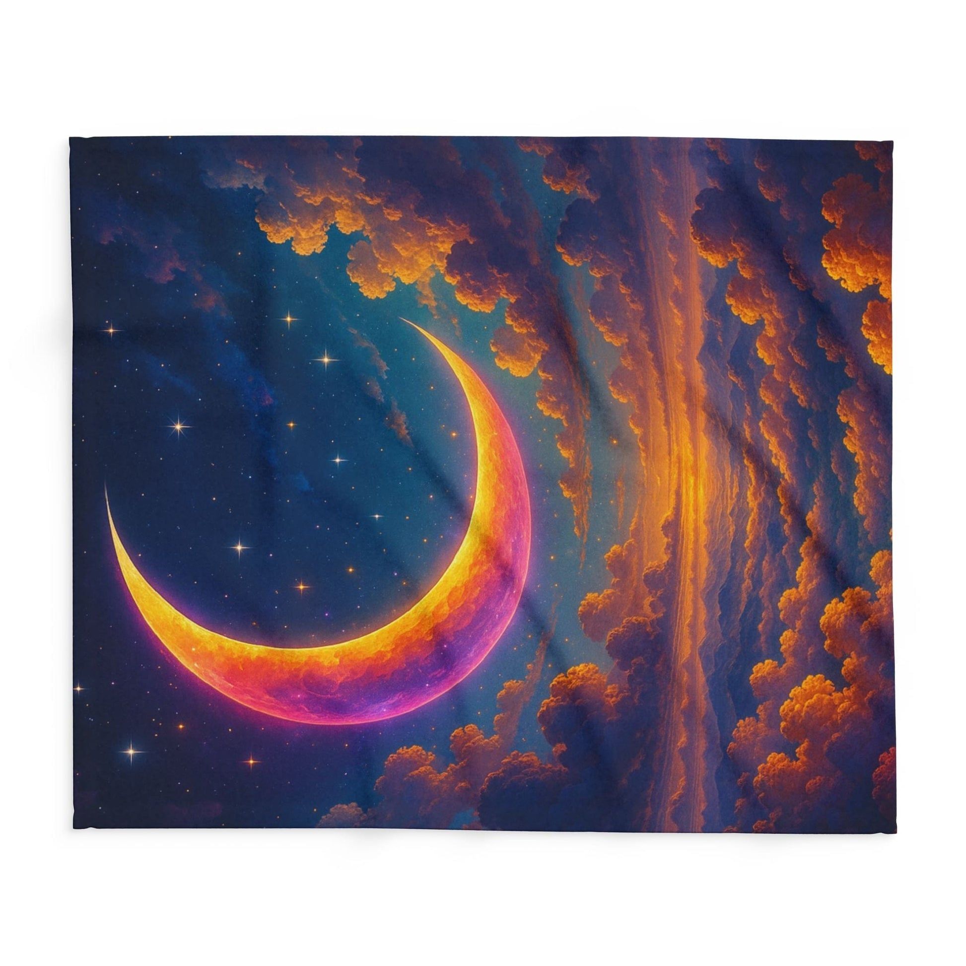 Printify Home Decor Celestial Moon Arctic Fleece Blanket