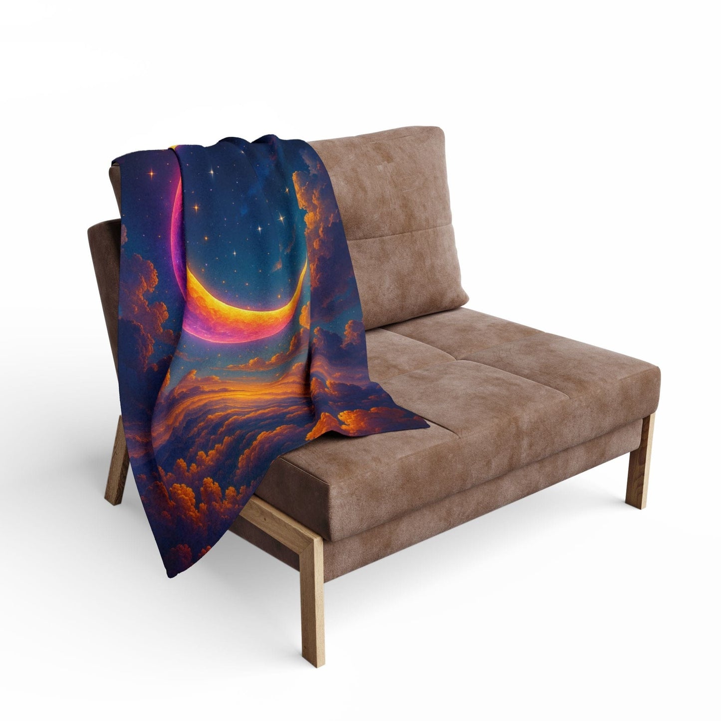 Printify Home Decor Celestial Moon Arctic Fleece Blanket