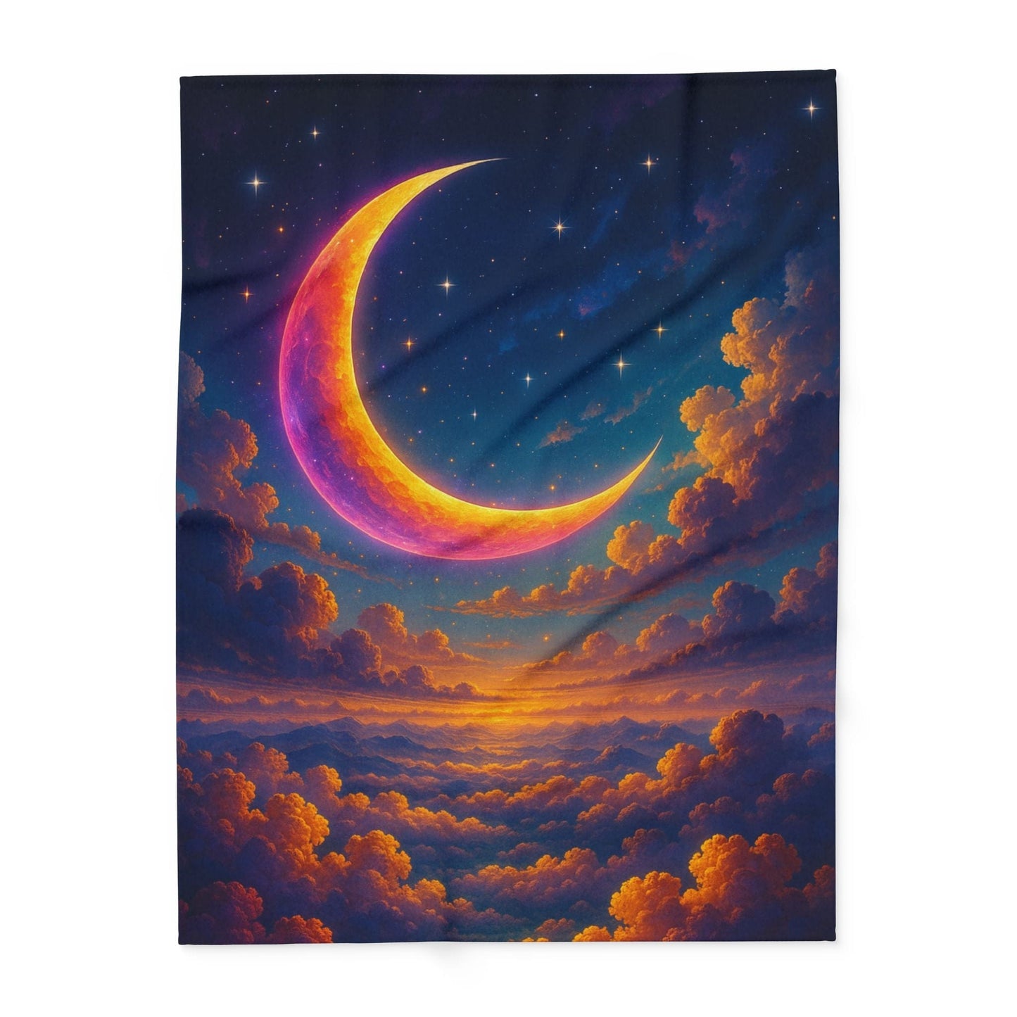 Printify Home Decor 60" × 80" Celestial Moon Arctic Fleece Blanket