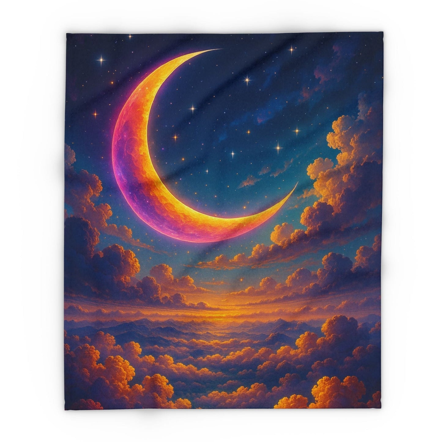 Printify Home Decor 50" × 60" Celestial Moon Arctic Fleece Blanket
