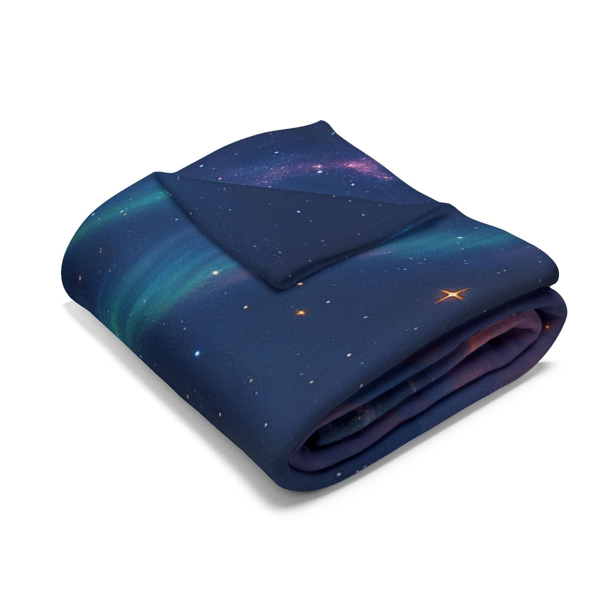 Printify Home Decor Cosmic Lighthouse Fleece Blanket - Cozy Arctic Blanket for Stargazers