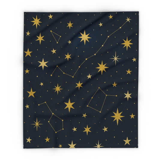 Printify Home Decor 50" × 60" Cosmic Stars Fleece Blanket – Cozy Starry Nights Throw