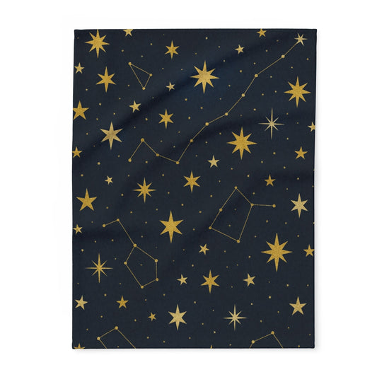Printify Home Decor 30'' × 40'' Cosmic Stars Fleece Blanket – Cozy Starry Nights Throw