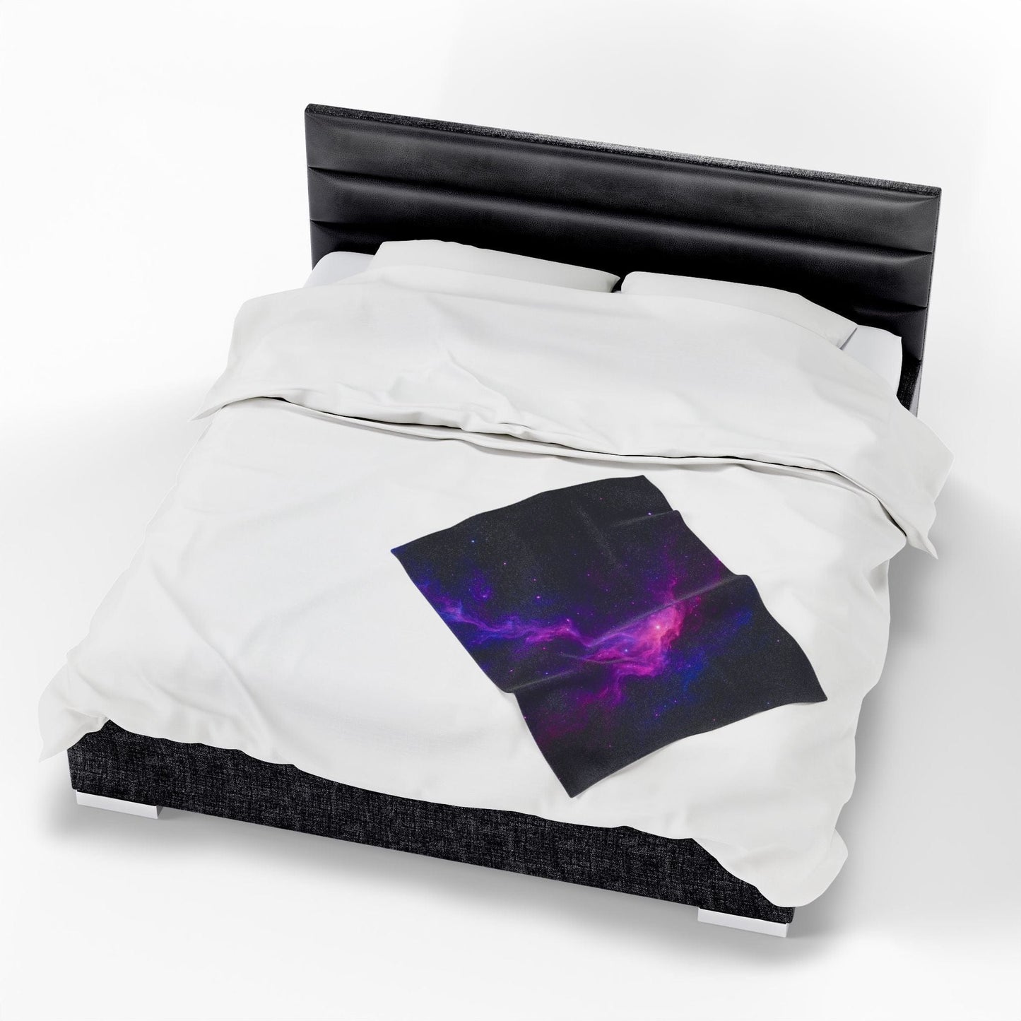 Printify All Over Prints Cosmic Velveteen Plush Blanket – Galaxy Glow Comfort