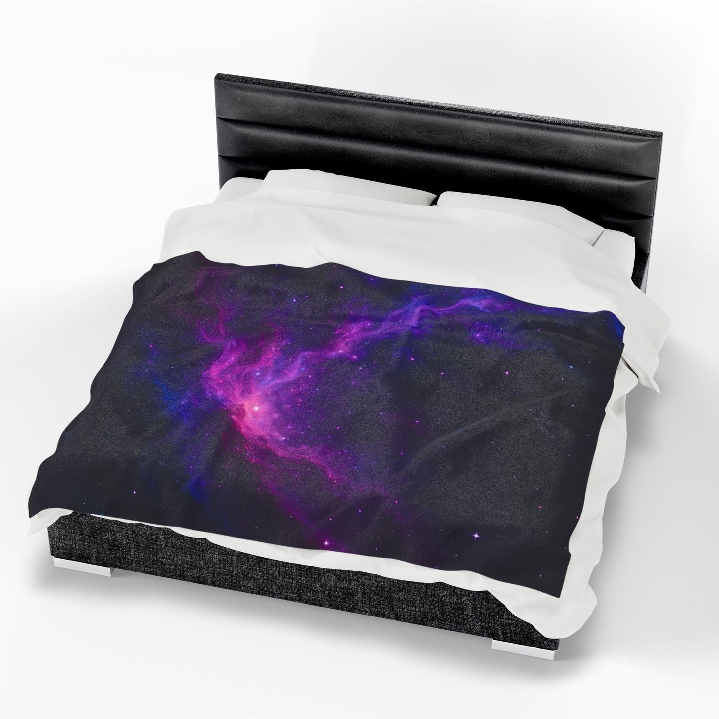 Printify All Over Prints Cosmic Velveteen Plush Blanket – Galaxy Glow Comfort
