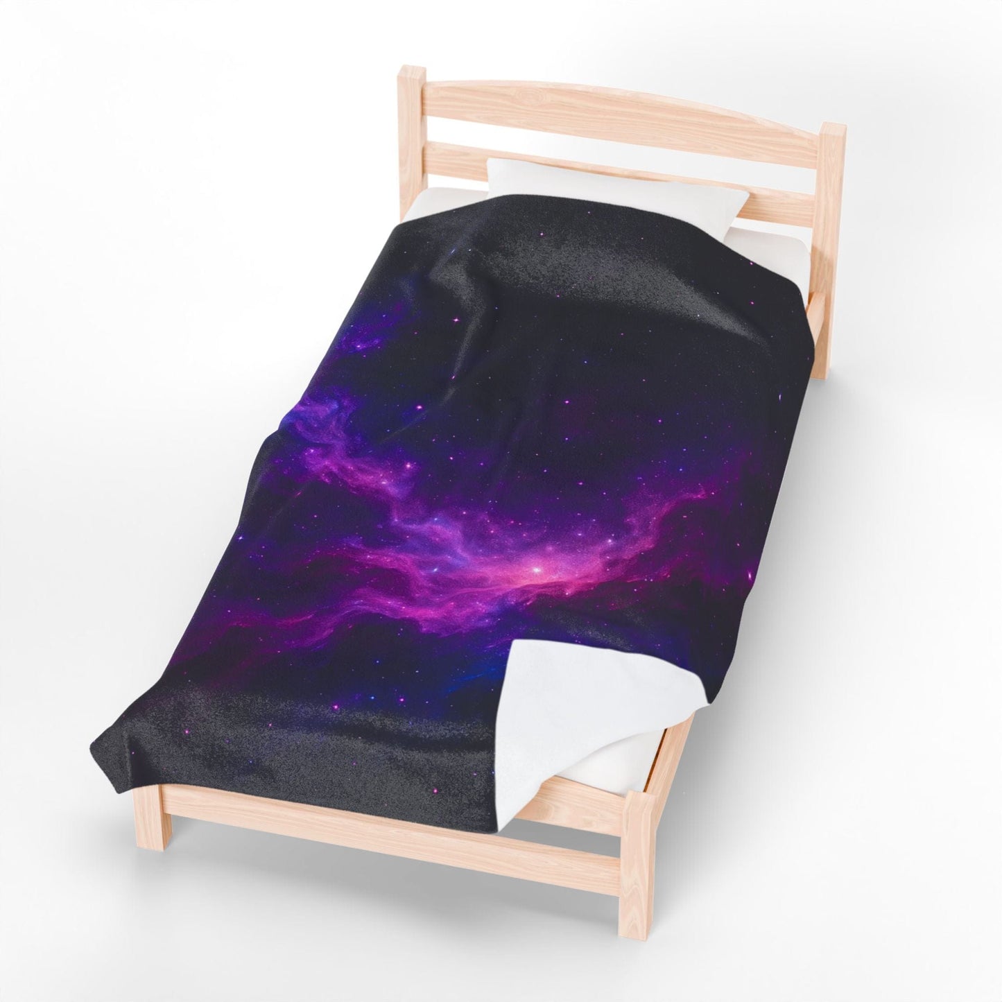 Printify All Over Prints Cosmic Velveteen Plush Blanket – Galaxy Glow Comfort