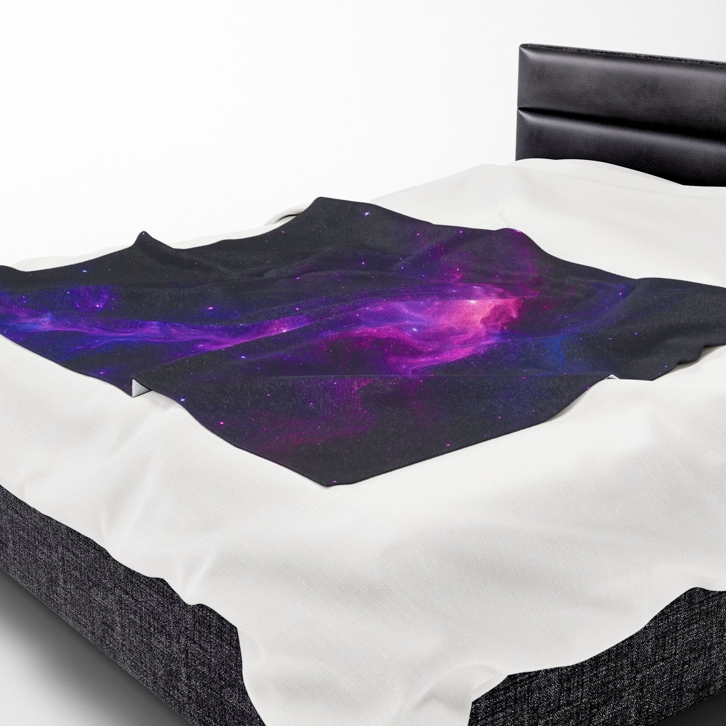 Printify All Over Prints Cosmic Velveteen Plush Blanket – Galaxy Glow Comfort