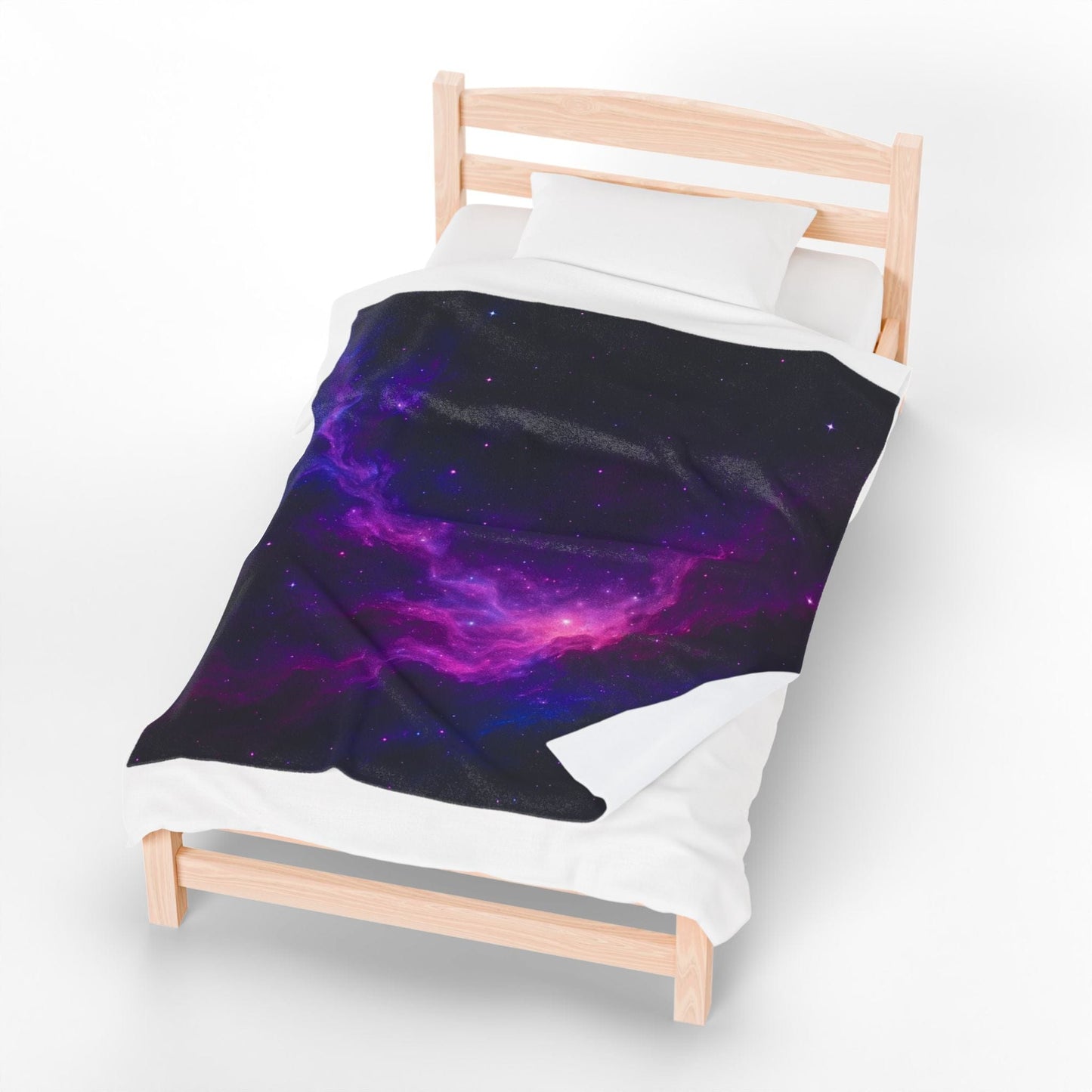 Printify All Over Prints Cosmic Velveteen Plush Blanket – Galaxy Glow Comfort