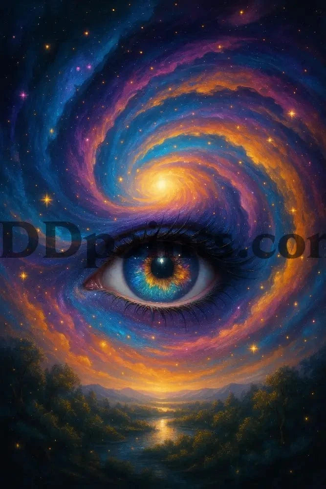 5DDPaints.com arts and crafts kit Cosmic Vision Diamond Painting Kit