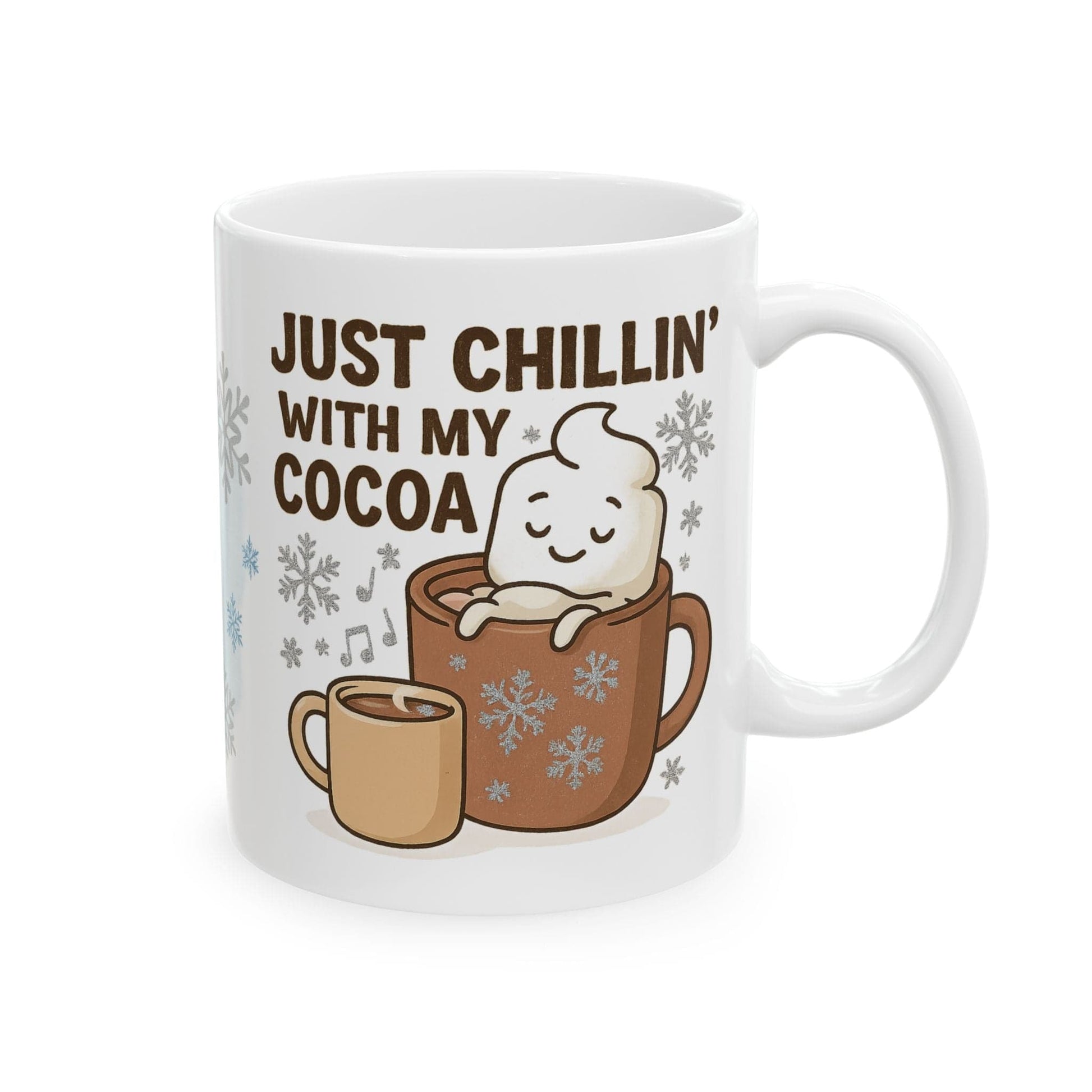 Printify Mug Cozy Hot Chocolate Ceramic Mug, 11oz or 15 oz