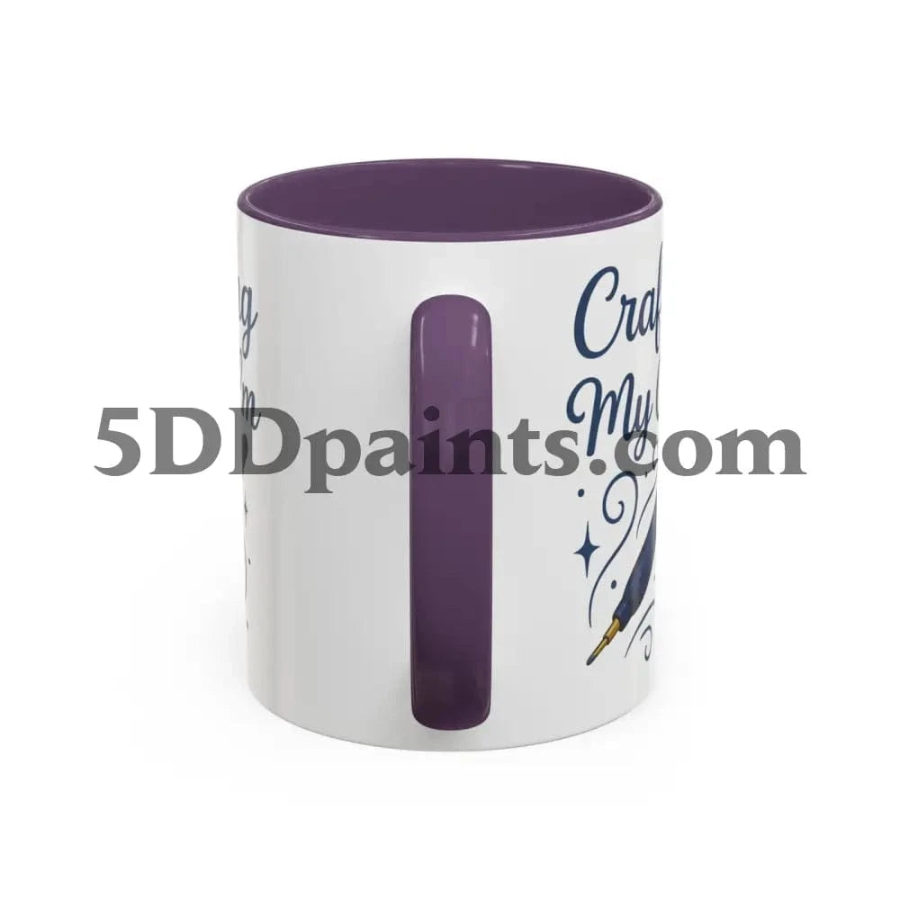 Printify Mug Crafting My Calm – Accent Mug for Diamond Painters - 11oz & 15oz