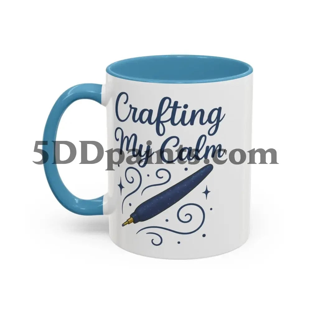 Printify Mug Crafting My Calm – Accent Mug for Diamond Painters - 11oz & 15oz
