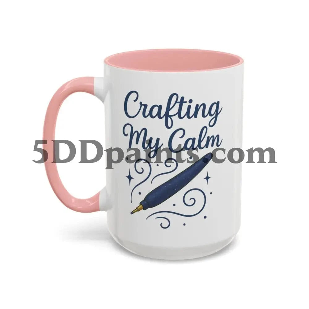 Printify Mug Crafting My Calm – Accent Mug for Diamond Painters - 11oz & 15oz