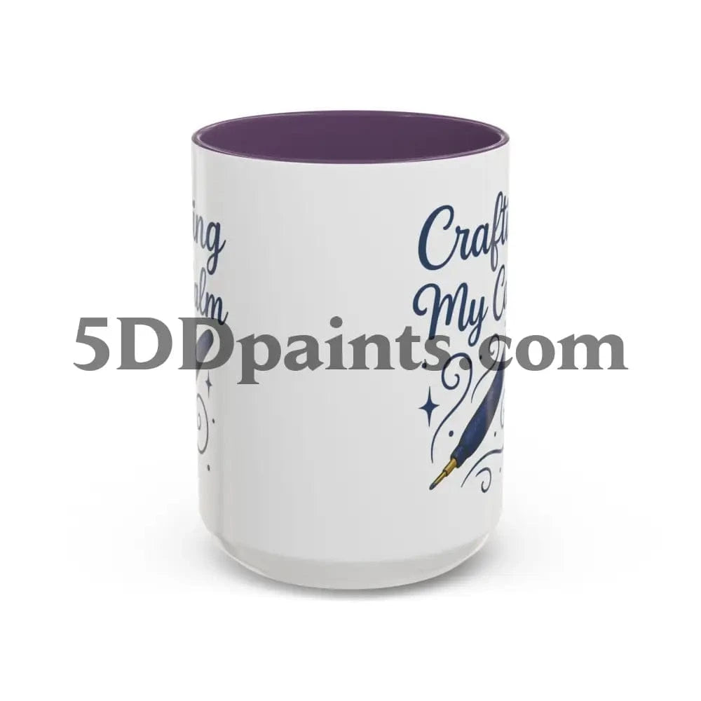 Printify Mug Crafting My Calm – Accent Mug for Diamond Painters - 11oz & 15oz