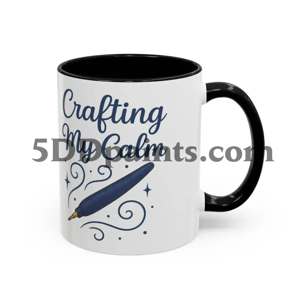 Printify Mug Crafting My Calm – Accent Mug for Diamond Painters - 11oz & 15oz