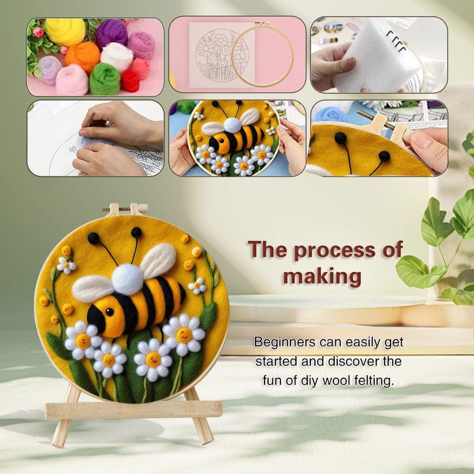 5DDpaints.com arts and crafts kit Deluxe Animal and Fantasy Felt Painting Kits – Choose from Unicorn, Lion, Dragon, Swan, or Tiger