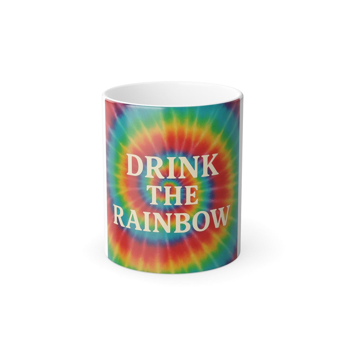 Printify Mug 11oz Drink the Rainbow Color Morphing Mug – Heat-Sensitive Tie-Dye Coffee Cup (11oz)