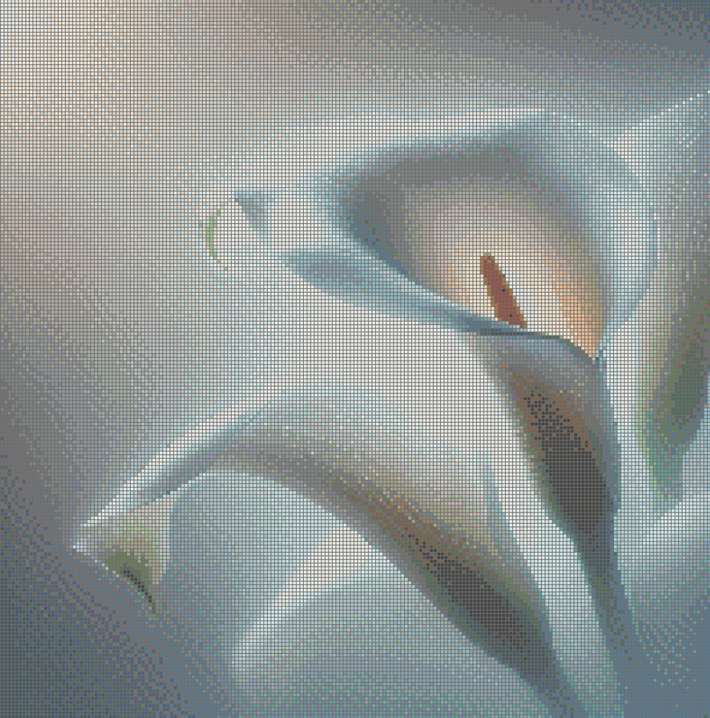 5DDPaints.com arts and crafts kit Ethereal Elegance Calla Lily Diamond Painting Kit
