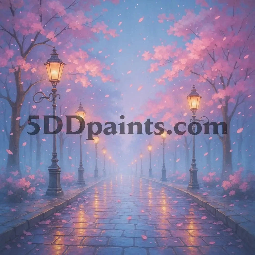 5DDPaints.com arts and crafts kit Evening Petals Diamond Painting