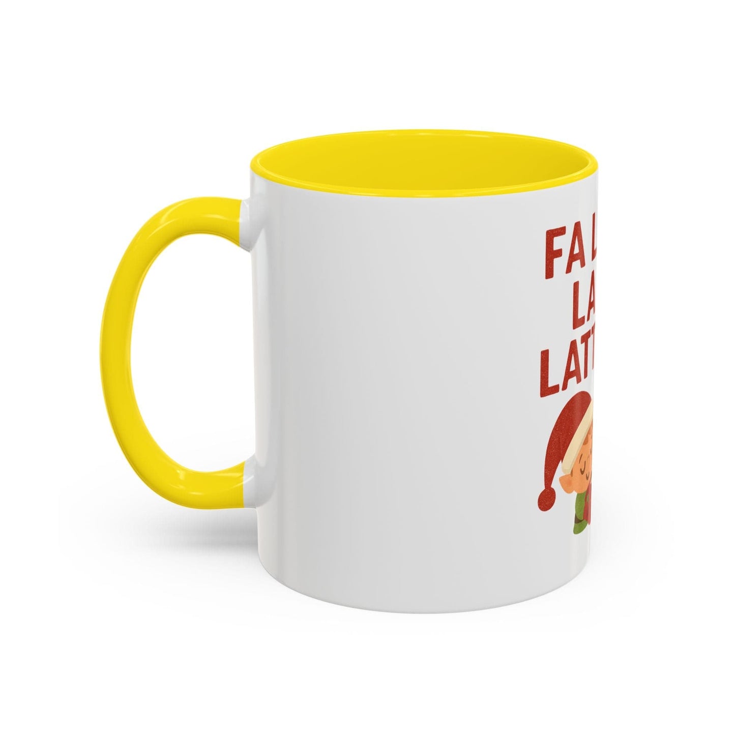 Printify Mug Fa La La La Latte Mug – Festive Holiday Coffee Cup (11oz / 15oz, Multi-Color Options)