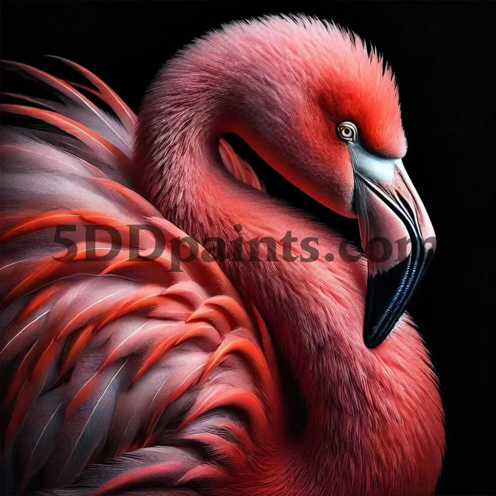 5DDPaints.com arts and crafts kit Flamingo Elegance – Radiant Pink Diamond Painting Kit