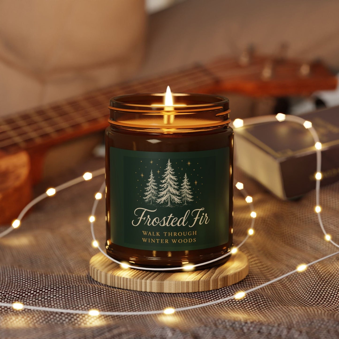 Printify Home Decor Frosted Fir Scented Soy Candle - Walk Through Winter Woods