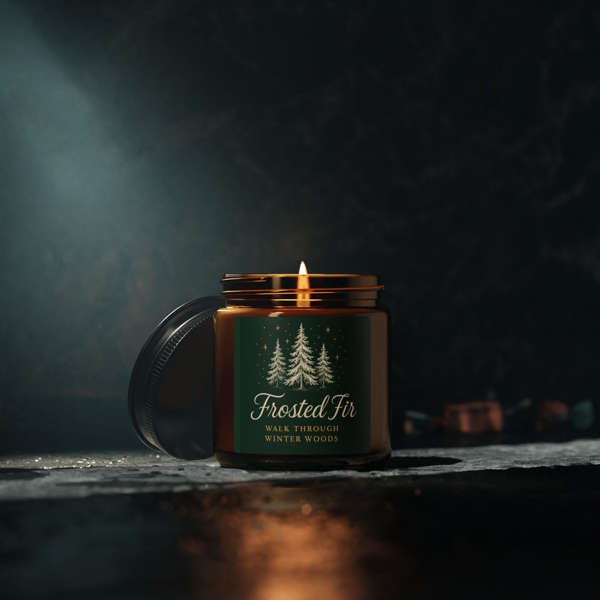 Printify Home Decor Frosted Fir Scented Soy Candle - Walk Through Winter Woods