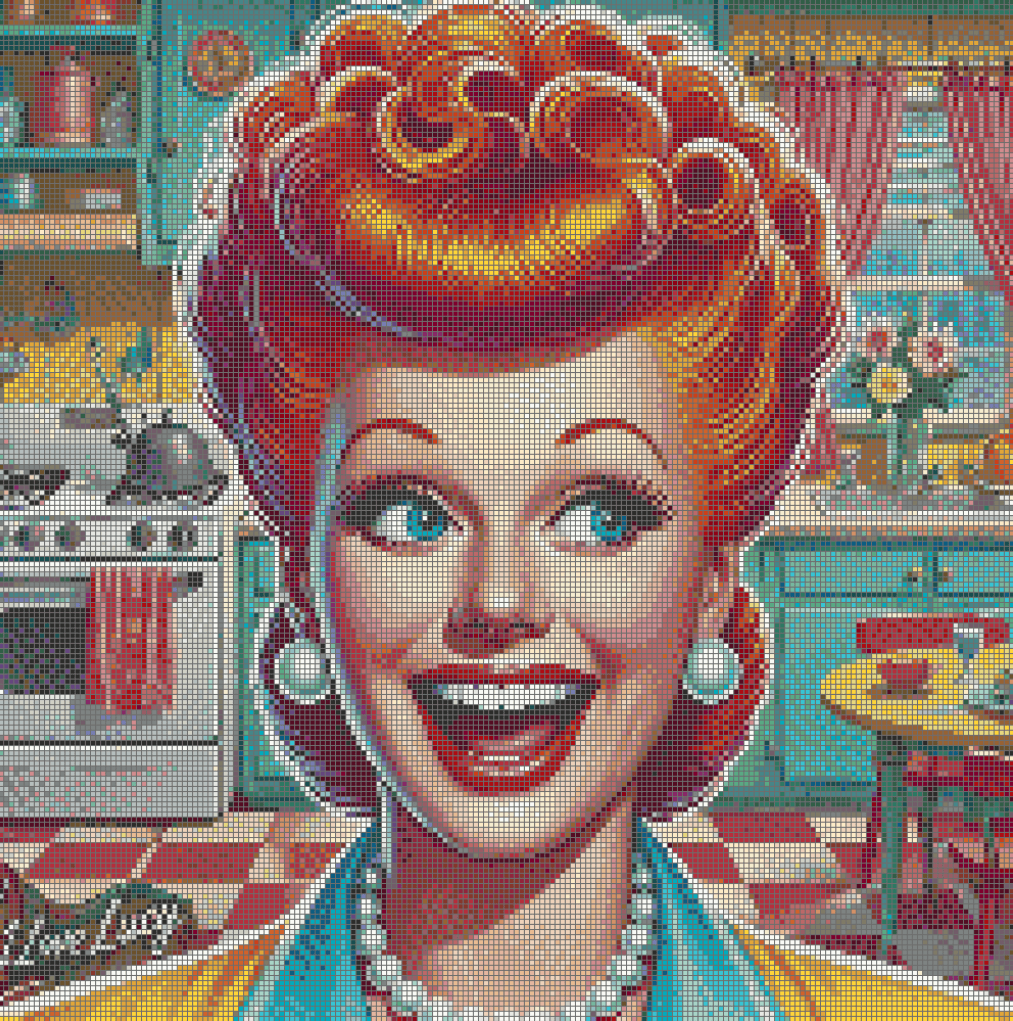 5DDPaints.com Arts & Crafts "I Love Lucy" Tribute Diamond Painting Kit – Classic Comedy Queen