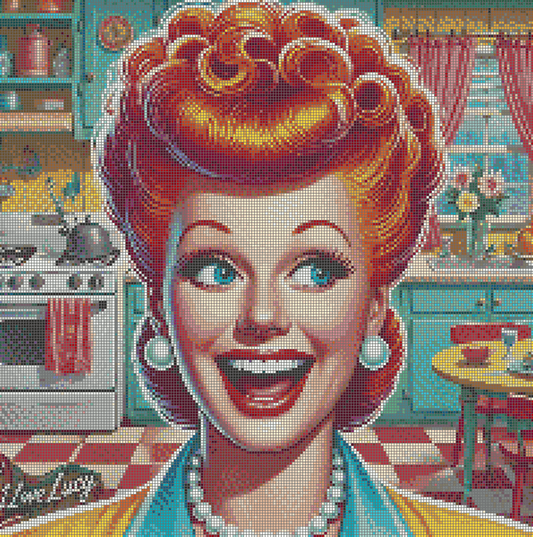 5DDPaints.com Arts & Crafts "I Love Lucy" Tribute Diamond Painting Kit – Classic Comedy Queen