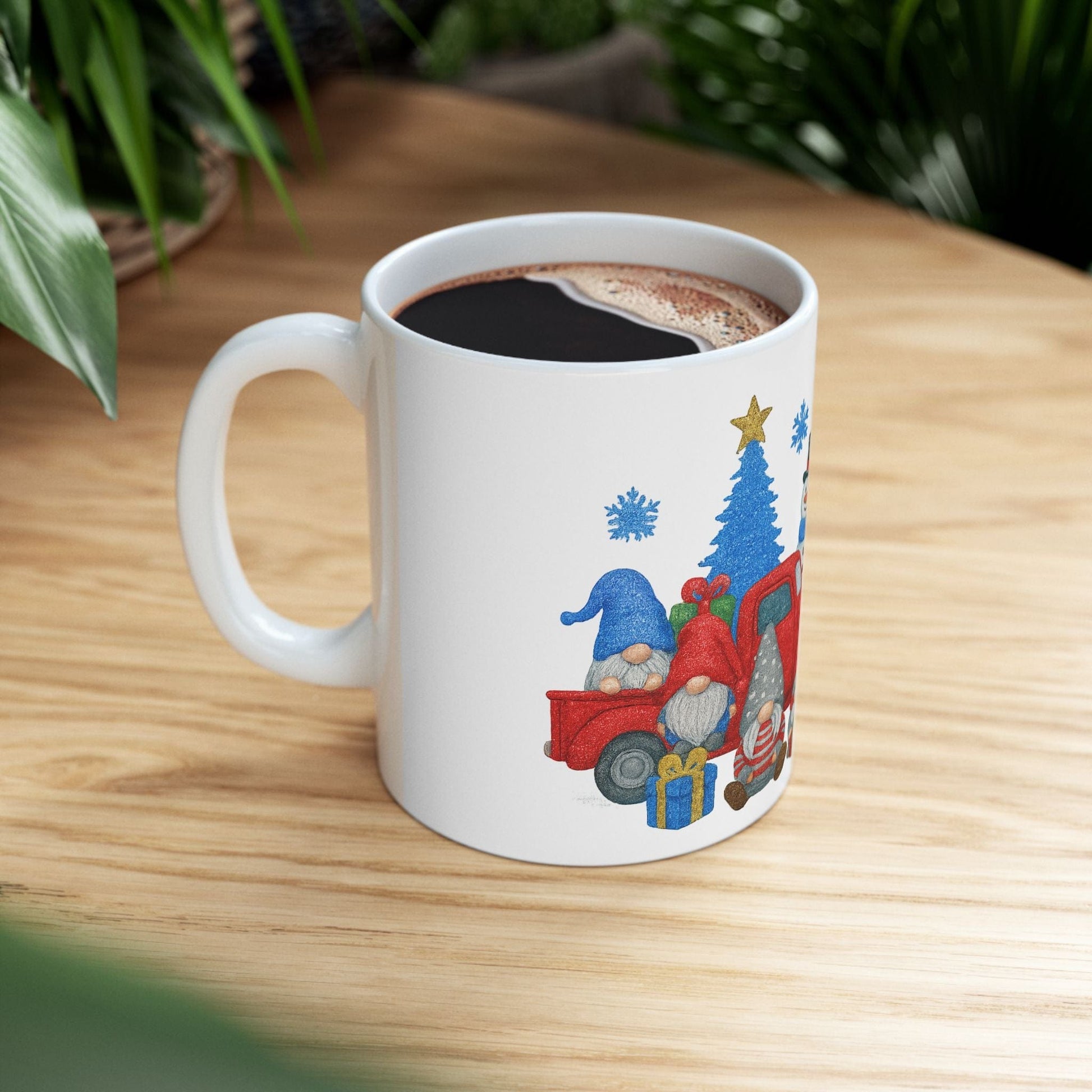 Printify Mug Let It Snow Festive Ceramic Mug – Holiday Coffee, Cocoa & Tea Cup (11oz / 15oz)
