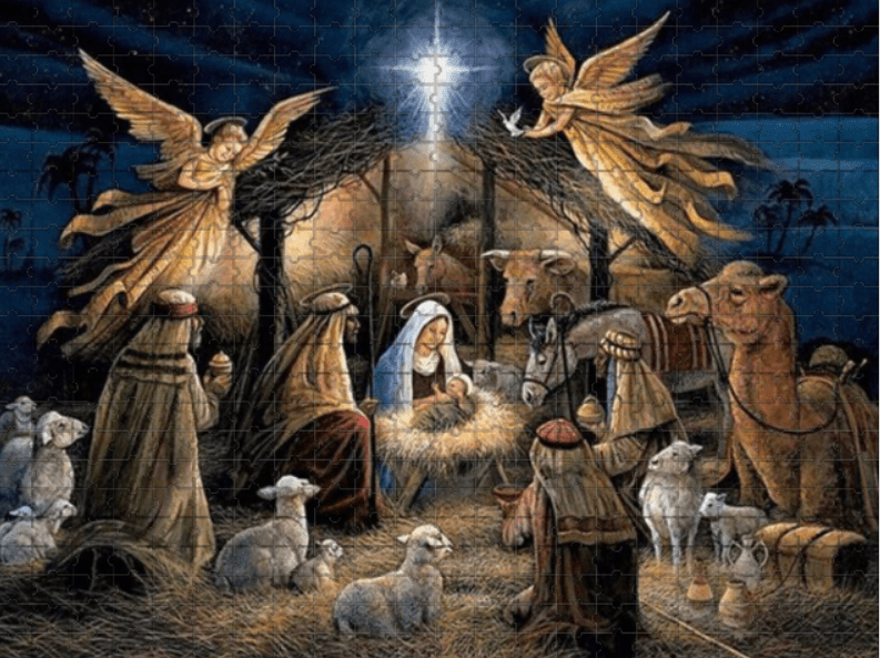 5DDPaints.com Art & Craft Kits Nativity Night Jigsaw Puzzle – 500 Piece Christmas Story