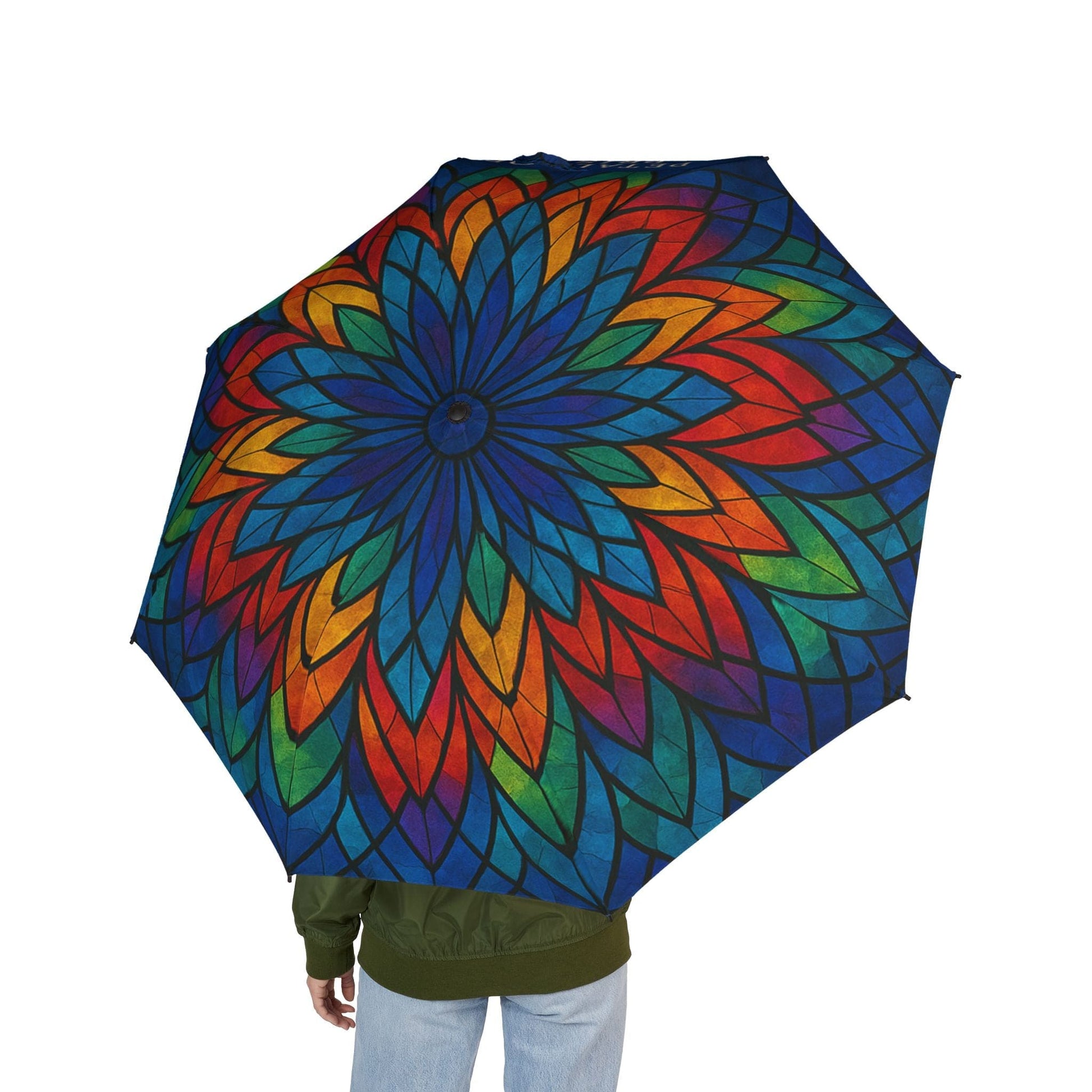 Printify Accessories One size Petal Prism Umbrella – Vibrant Semi-Automatic Folding Umbrella for Rain or Shine, Artistic Gift for Her
