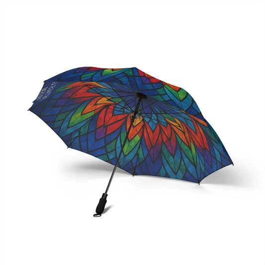Printify Accessories One size Petal Prism Umbrella – Vibrant Semi-Automatic Folding Umbrella for Rain or Shine, Artistic Gift for Her