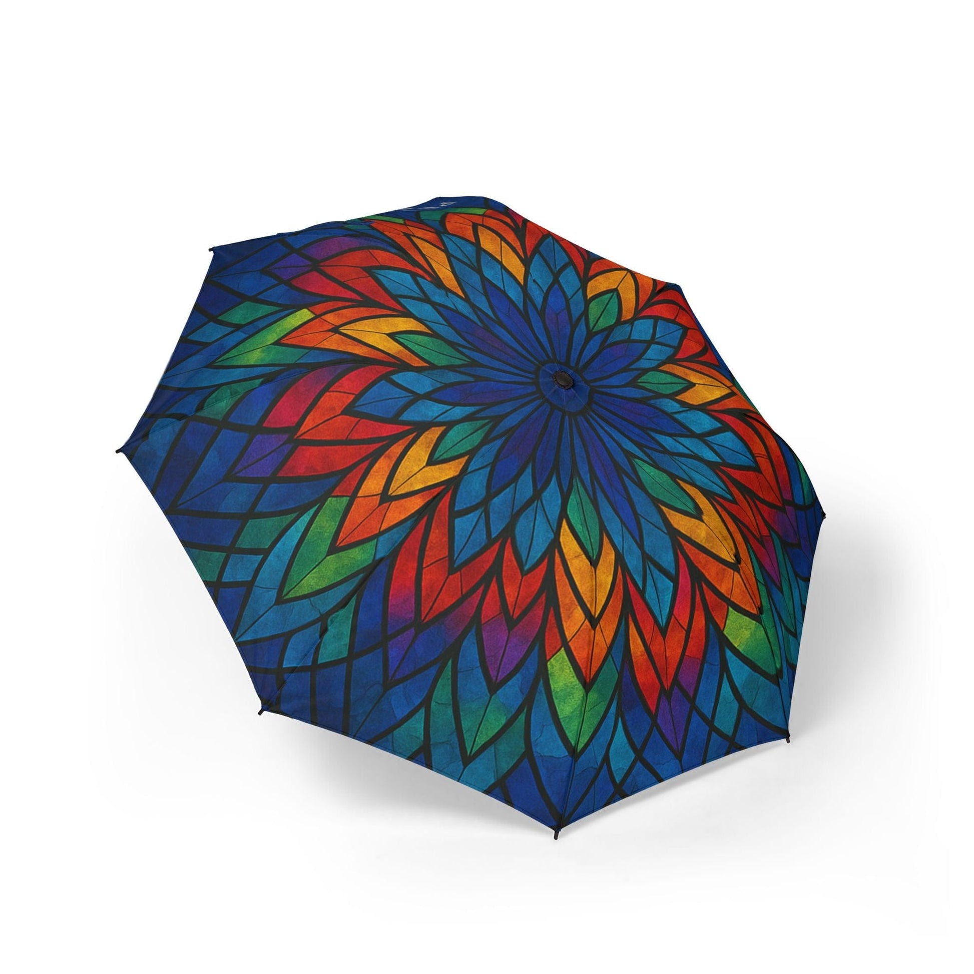 Printify Accessories One size Petal Prism Umbrella – Vibrant Semi-Automatic Folding Umbrella for Rain or Shine, Artistic Gift for Her