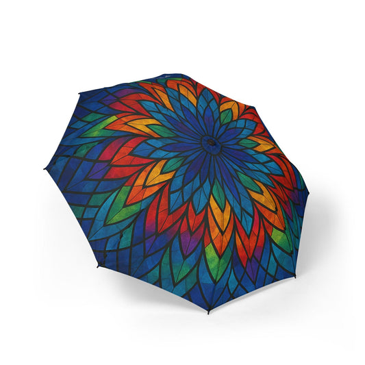 Printify Accessories One size Petal Prism Umbrella – Vibrant Semi-Automatic Folding Umbrella for Rain or Shine, Artistic Gift for Her