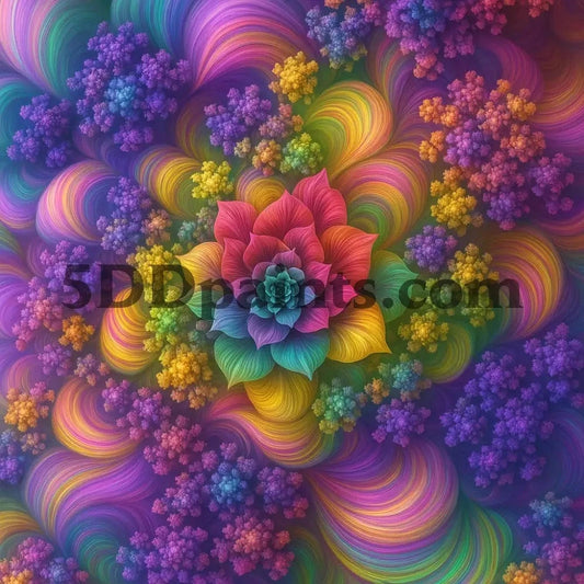 5DDPaints.com arts and crafts kit "Petals of Prism" Diamond Painting Kit