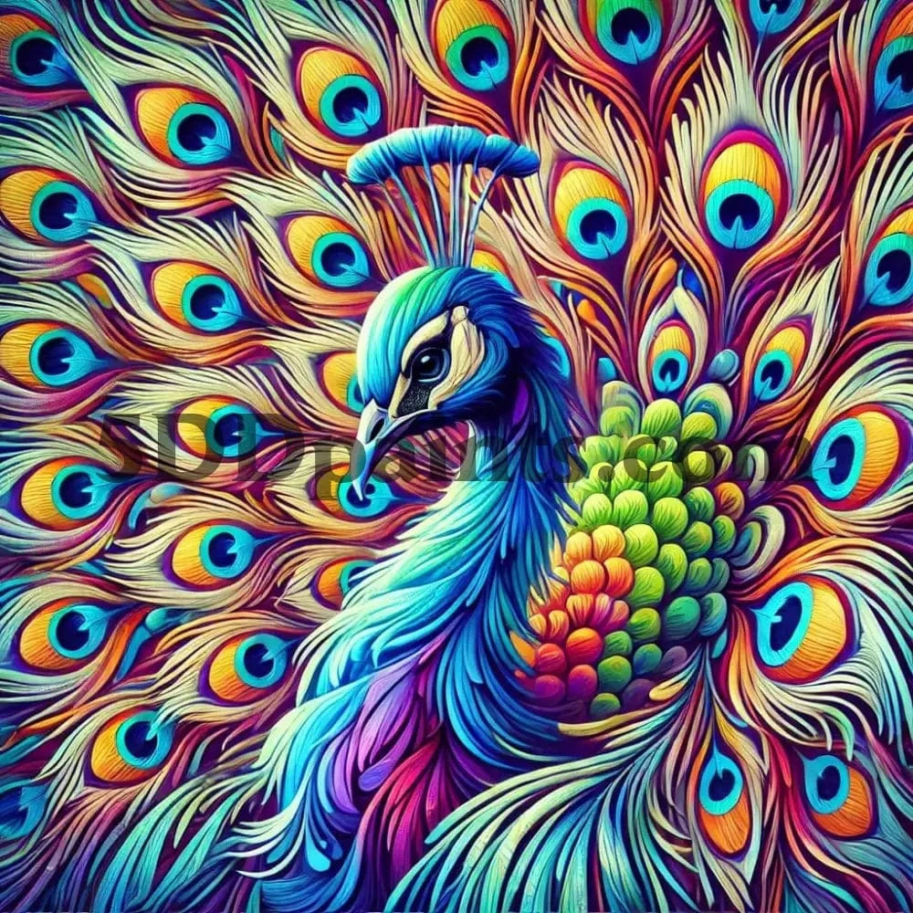 5DDPaints.com Art & Craft Kits Radiant Peacock - Beginner's Diamond Painting Kit