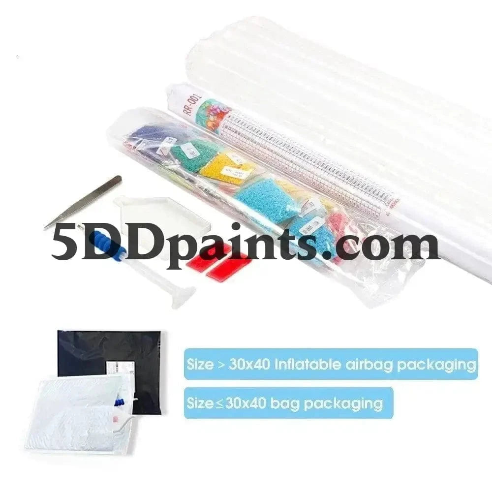 5DDPaints.com arts and crafts kit Rainbow Hummingbird Nestled in Bloom Diamond Painting Kit