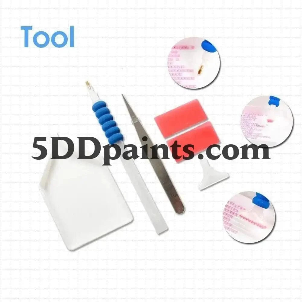 5DDPaints.com arts and crafts kit Rainbow Hummingbird Nestled in Bloom Diamond Painting Kit