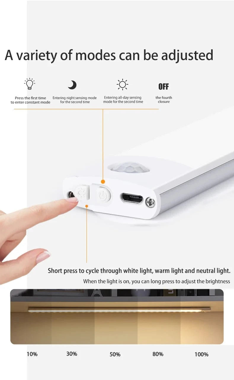 Amazello lights Rechargeable Motion Sensor LED Cabinet Light