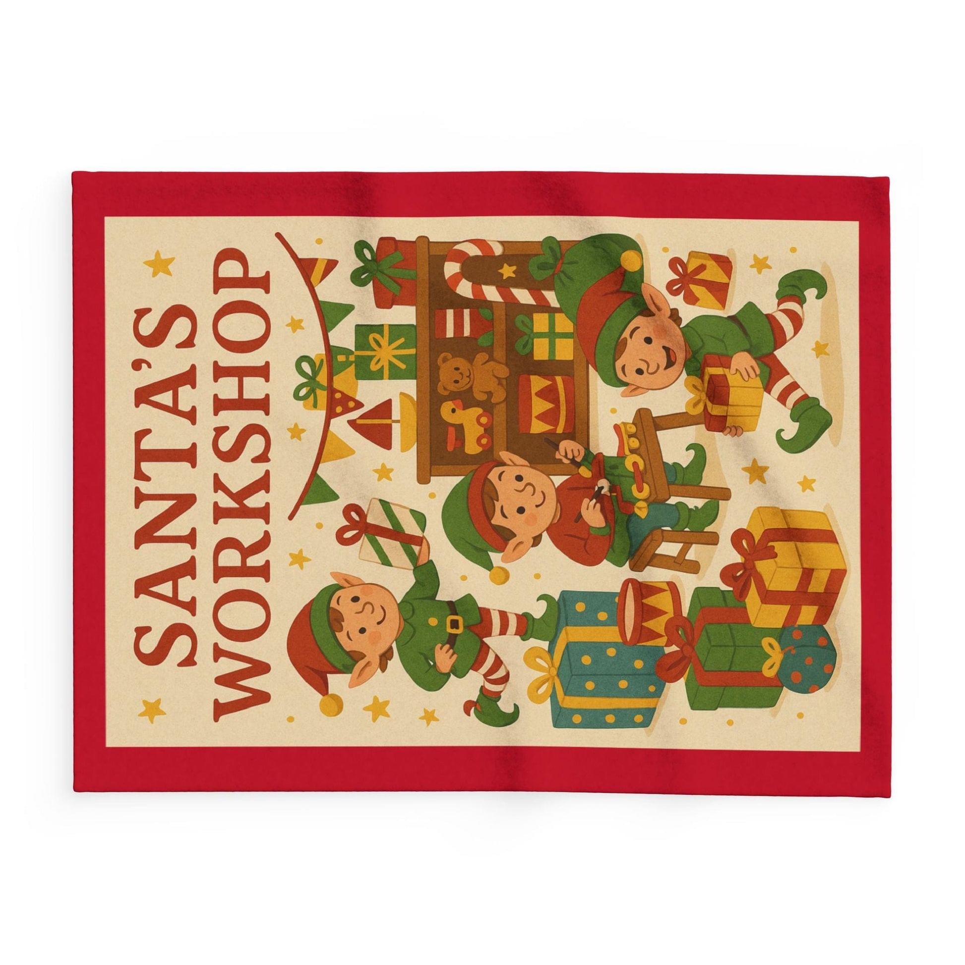 Printify Home Decor Santa's Workshop - Cozy Christmas Fleece Blanket