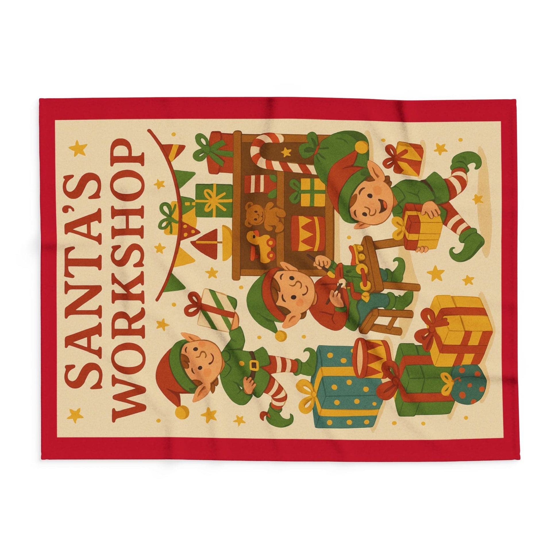 Printify Home Decor Santa's Workshop - Cozy Christmas Fleece Blanket