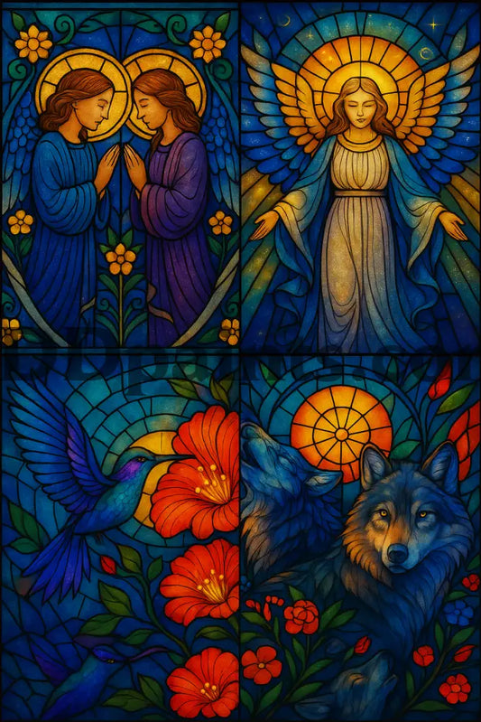 5DDPaints.com arts and crafts kit 🌟 Stained Glass Serenity Collection 🌟