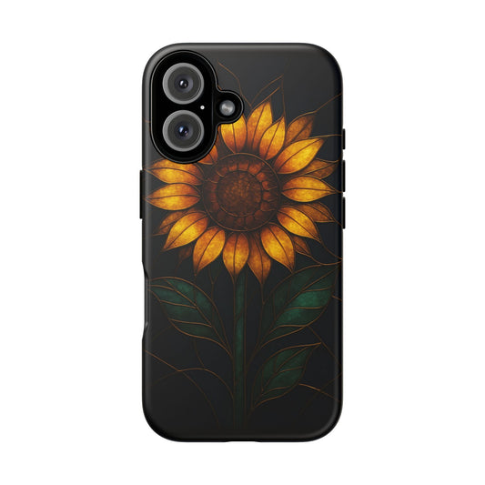 Printify Phone Case iPhone 16 / Matte Stained-Glass Sunflower Phone Case 🌻✨